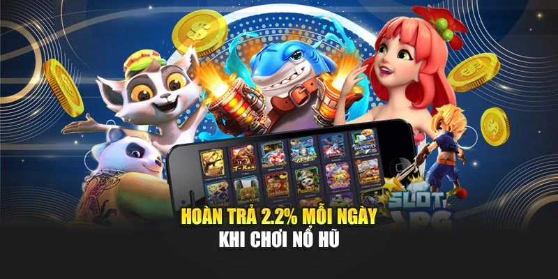 Hoàn trả 2.2% mỗi ngày khi chơi nổ hũ